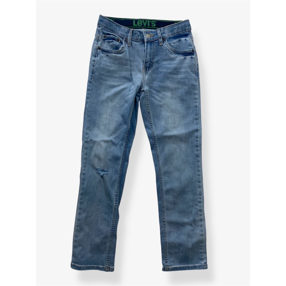 Levi's 511 Slim Fit Jeans Boys Size 12 Reg Light Wash Denim 26x27 Adjustable